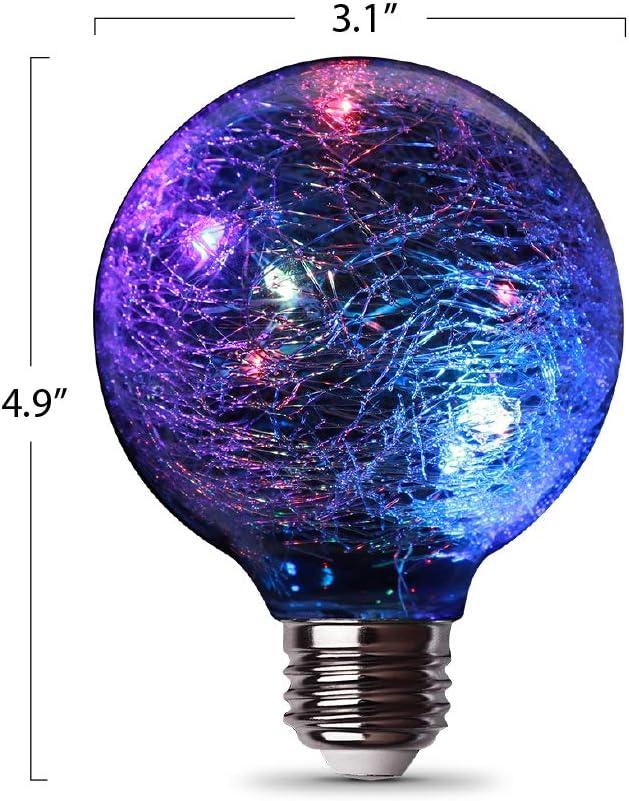 imageFeit Electric FYNPRGBLED 1W Decorative Fairy RGB Magical Glow Small Clear LED Light Bulb 45quot H x 23quot D MultiColorMulticolor