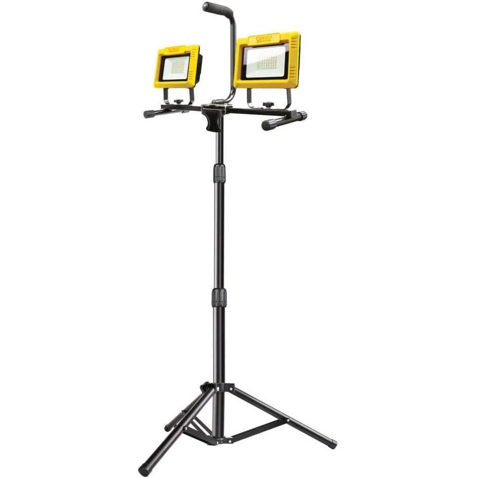 imageFeit Electric 140W LED Work Light Dual Head 14000 Lumens Plug in 30000 Hour Life Works with or Without Stand Ideal for Jobsites Construction Garages WORK14000XLTPPLUG5000K Daylight