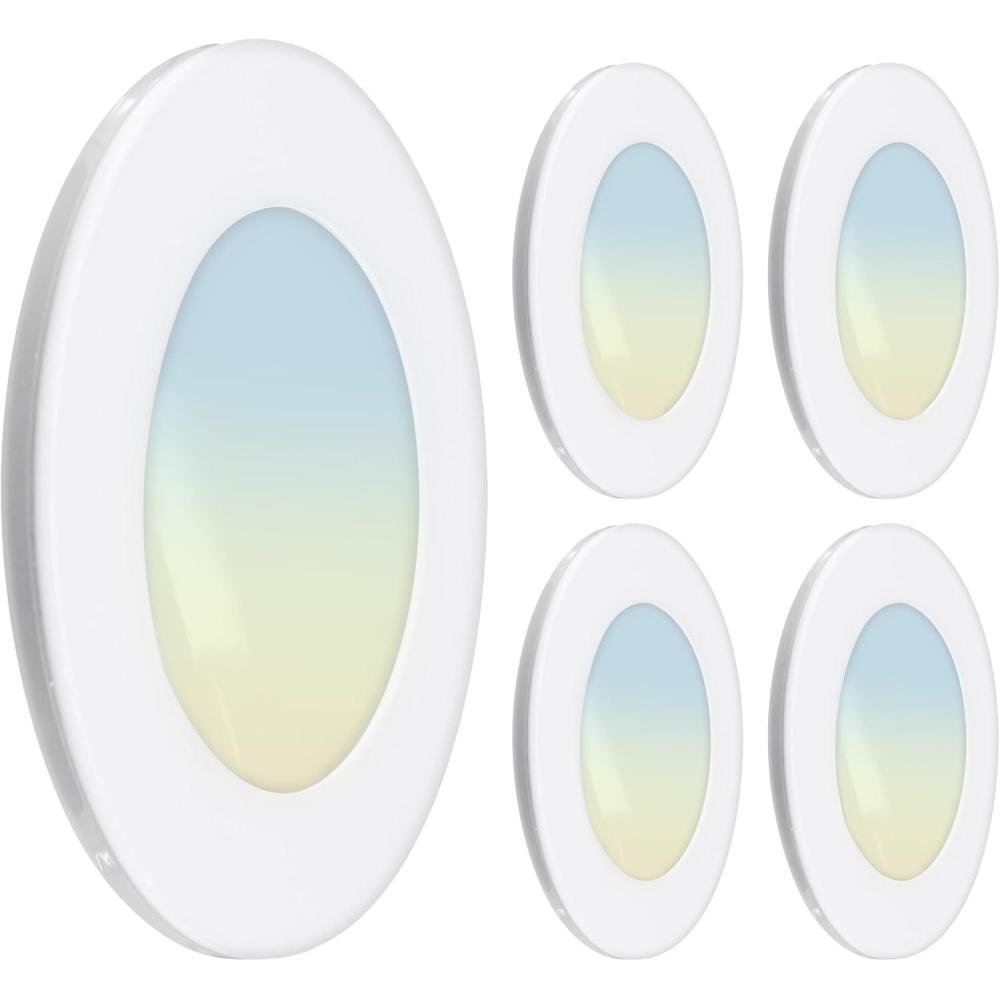 imageFeit Electric 56quot LED Recessed Downlight with Night Light Mode 75W Equivalent Dimmable 5CCT Selectable White 90 CRI 1000 Lumens 45Year Lifetime LEDR56NL5CCTCARP75W LED