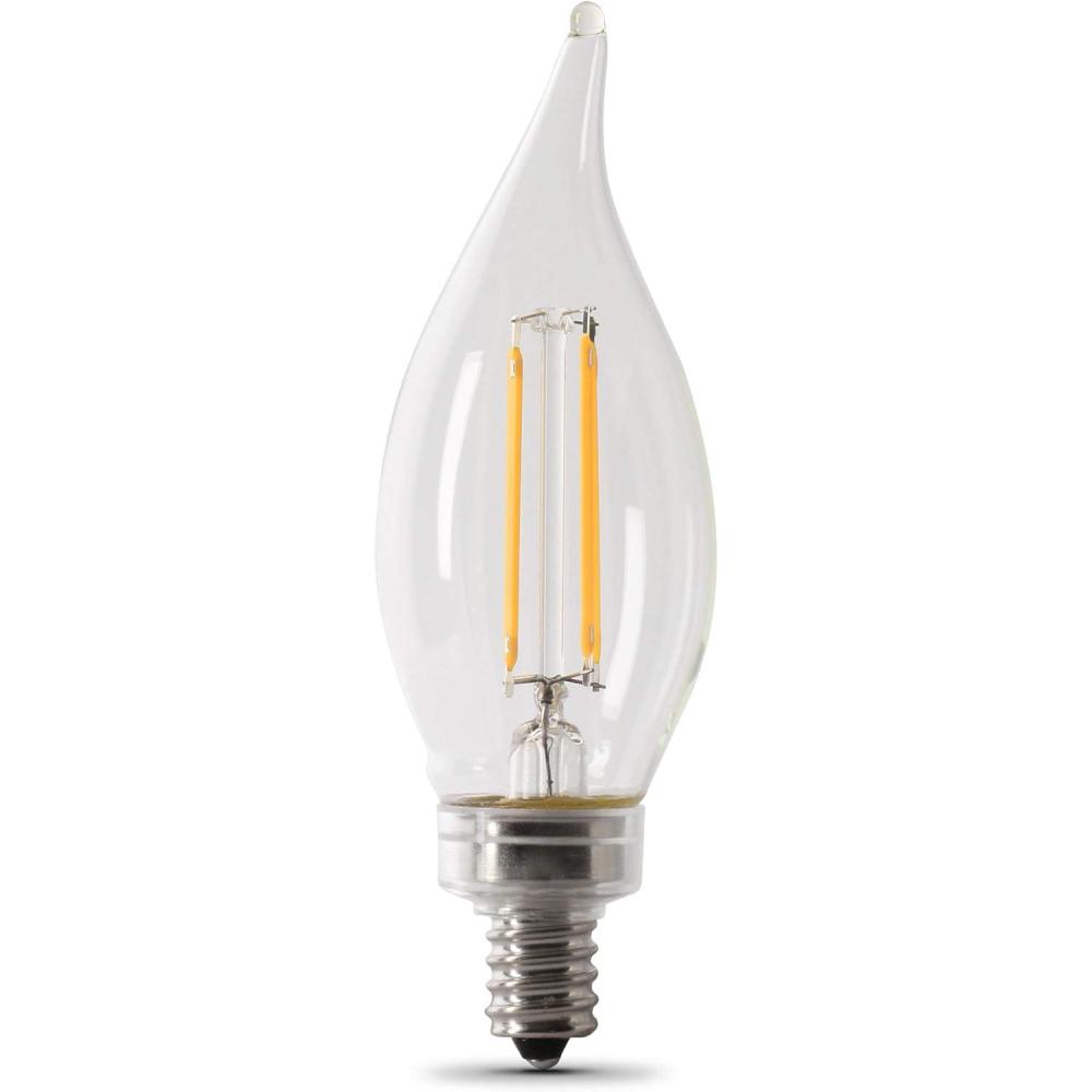 imageFeit Electric BPCFC25927CAFIL2 25W EQ DM LED Candelabra Light Bulb 2 Bulbs