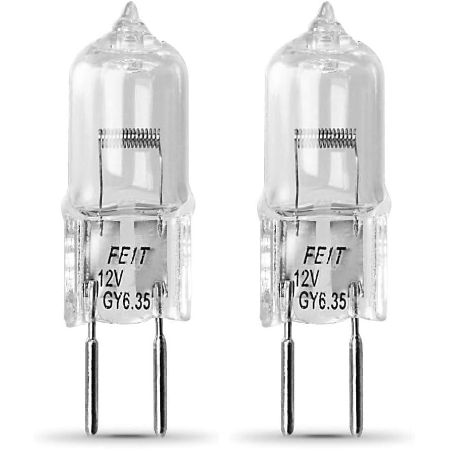 imageFeit Electric BPQ50T4RP 50Watt T4 JC Halogen Bulb with BiPin Base Clear1 Count Pack of 2