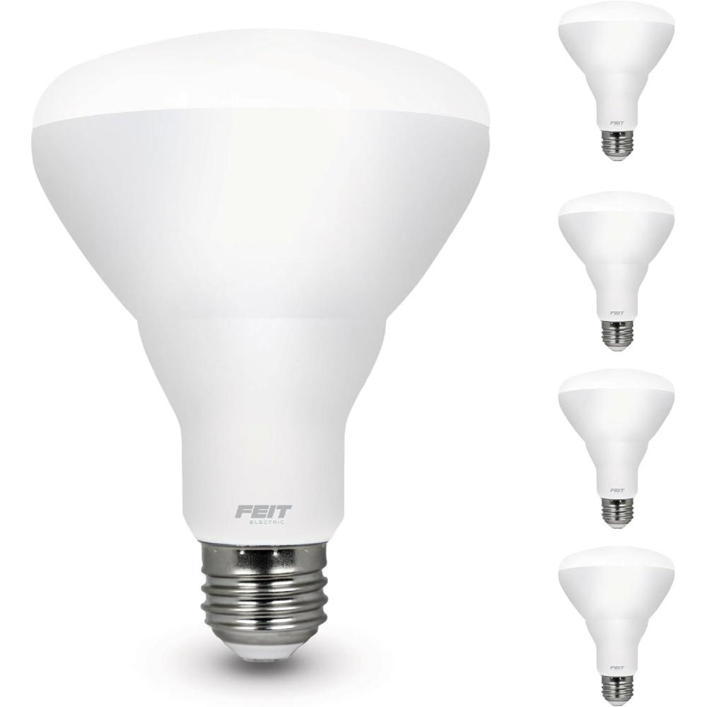 imageFeit Electric BR30 LED Light Bulb 65W Equivalent Dimmable 650 Lumens E26 Standard Base 2700K Soft White 90 CRI Recessed Can Light Bulbs 22Year Lifetime BR30DM927CA4 4 Pack5000k Daylight