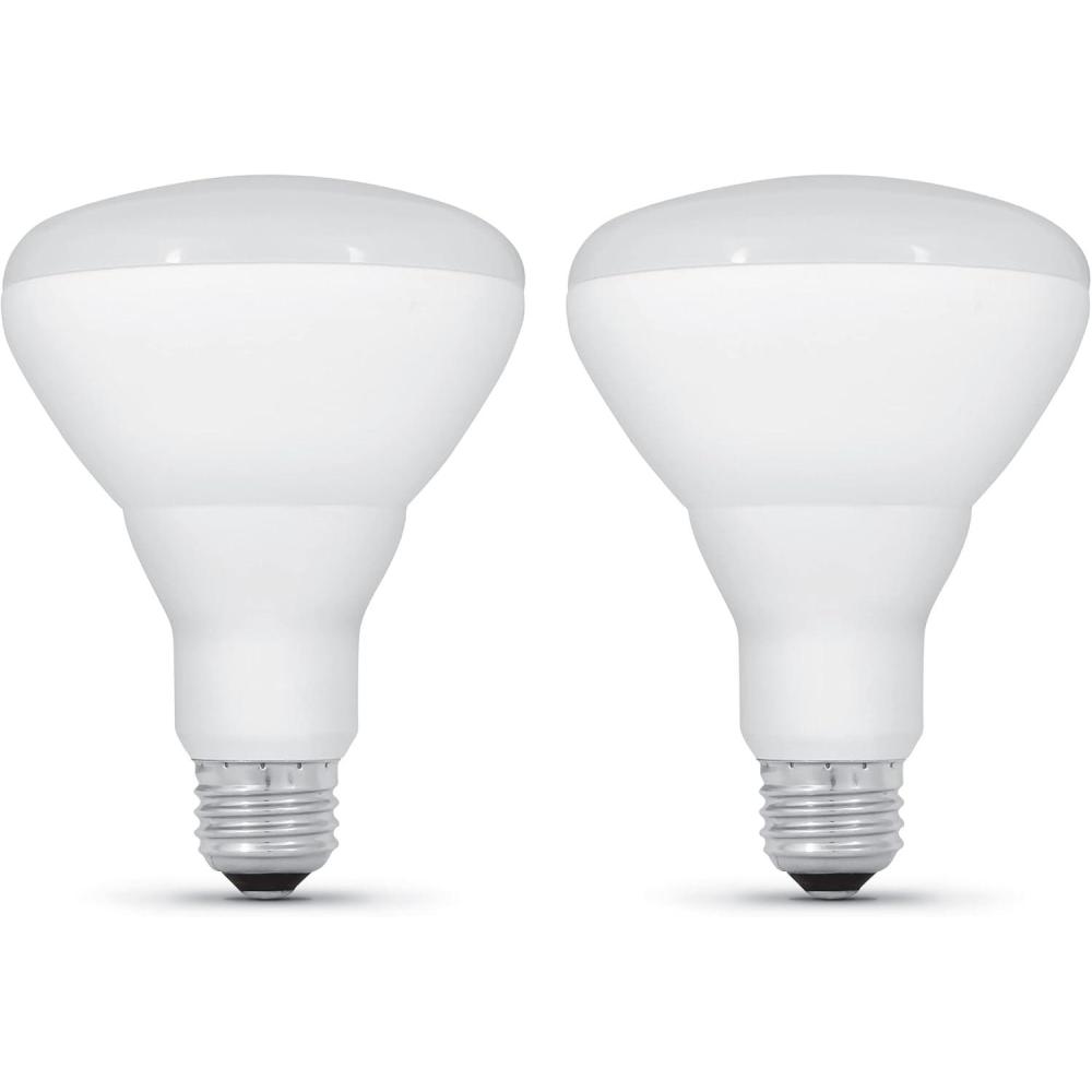 imageFeit Electric BR30 LED Light Bulb 85W Equivalent Dimmable Floodlight E26 Medium Base CRI 90 1100 Lumens 3000K Bright White 22Year Lifetime BR30DMHO930CA2 2 Pack2700k Soft White