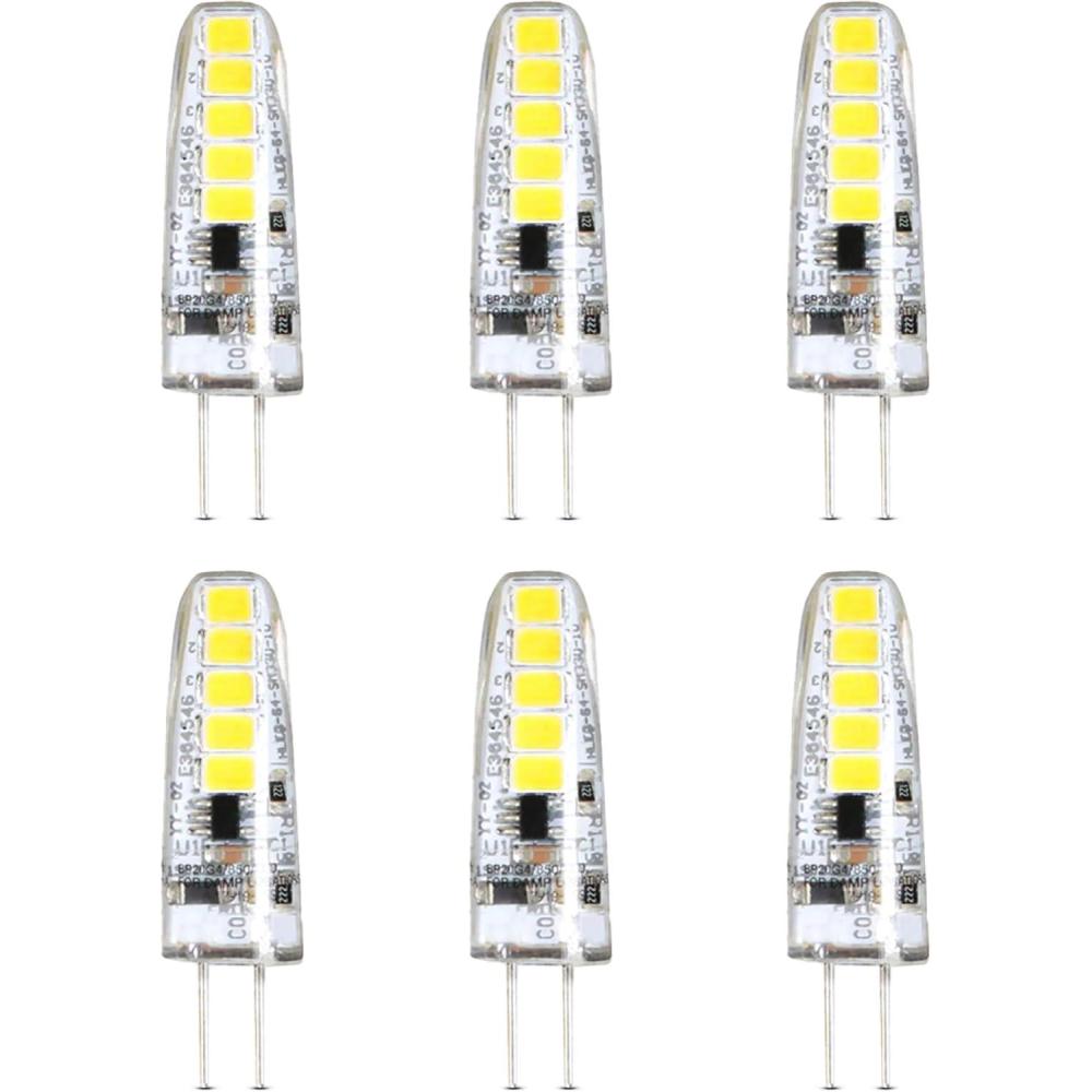 imageFeit Electric G4 LED Bulb Dimmable 20W Equivalent 12V 3000K Warm White 170 Lumens 10000 Hours Halogen Bulb Replacement Capsule BP20G4830LED6 6PackCharcoal