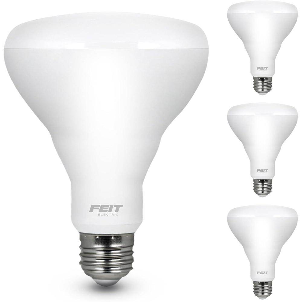 imageFeit Electric LED BR30 Light Bulbs 65W Equivalent Dimmable 10 Year Life 650 Lumens 2700K Soft White E26 Base Recessed Can Light Bulbs Flood Light Bulbs Damp Rated 12 Pack BR30DM10KLEDMP125000k Daylight