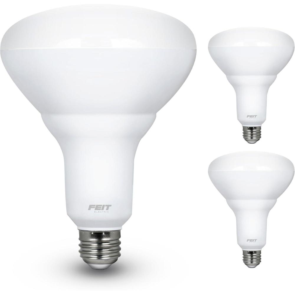 imageFeit Electric LED BR40 Bulbs Dimmable 65W Equivalent 10 Year Life 850 Lumens E26 Base 2700k Soft White Flood Lights Recessed Can Light Bulbs Damp Rated UL Listed 6 Pack BR40DM10KLED23Soft White