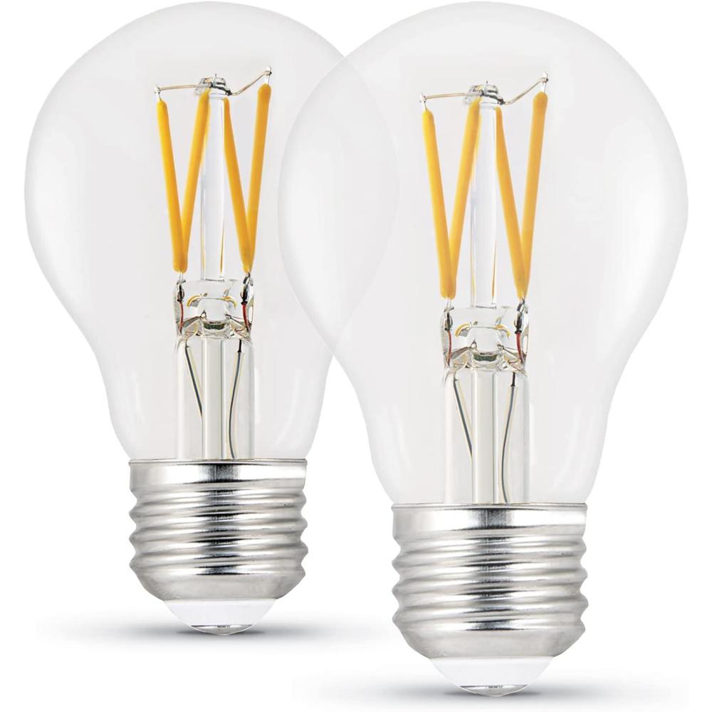 imageFeit Electric LED Clear A19 Medium Base Light Bulb  60W Equivalent  15 Year Life  810 Lumen  2700K Soft White  Dimmable  4PackDaylight White