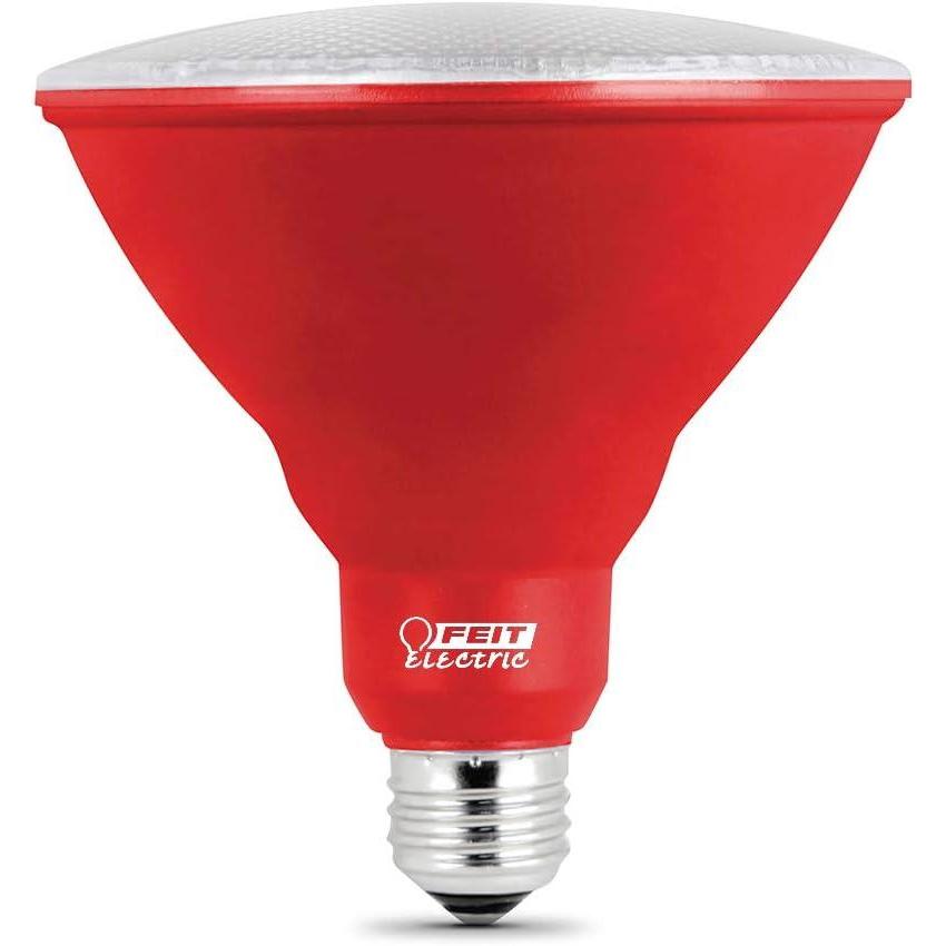 imageFeit Electric LED PAR38 Medium E26 Base Party and Holiday Light Bulb  65 Watts  10 Year Life  400 Lumen  Green  NonDimmable  1PackRed