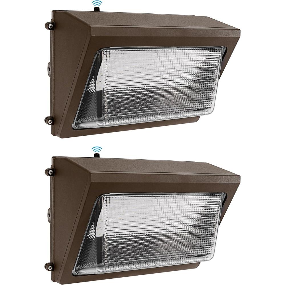 imageFeit Electric LED Wall Pack 76W Outdoor Wallpack with Photocell Dusk to Dawn 7700 Lumens 5000k Daylight 50000 Hour Life 120277V Pro Series 2Pack S15CWPK850BZ276W LED