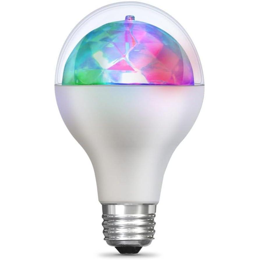imageFeit Electric Multicolor Changing Disco Party LED Light Bulb DISCO1LED A19 RGB RGB Multicolor 53quot H x 315quot D1 Count Pack of 1