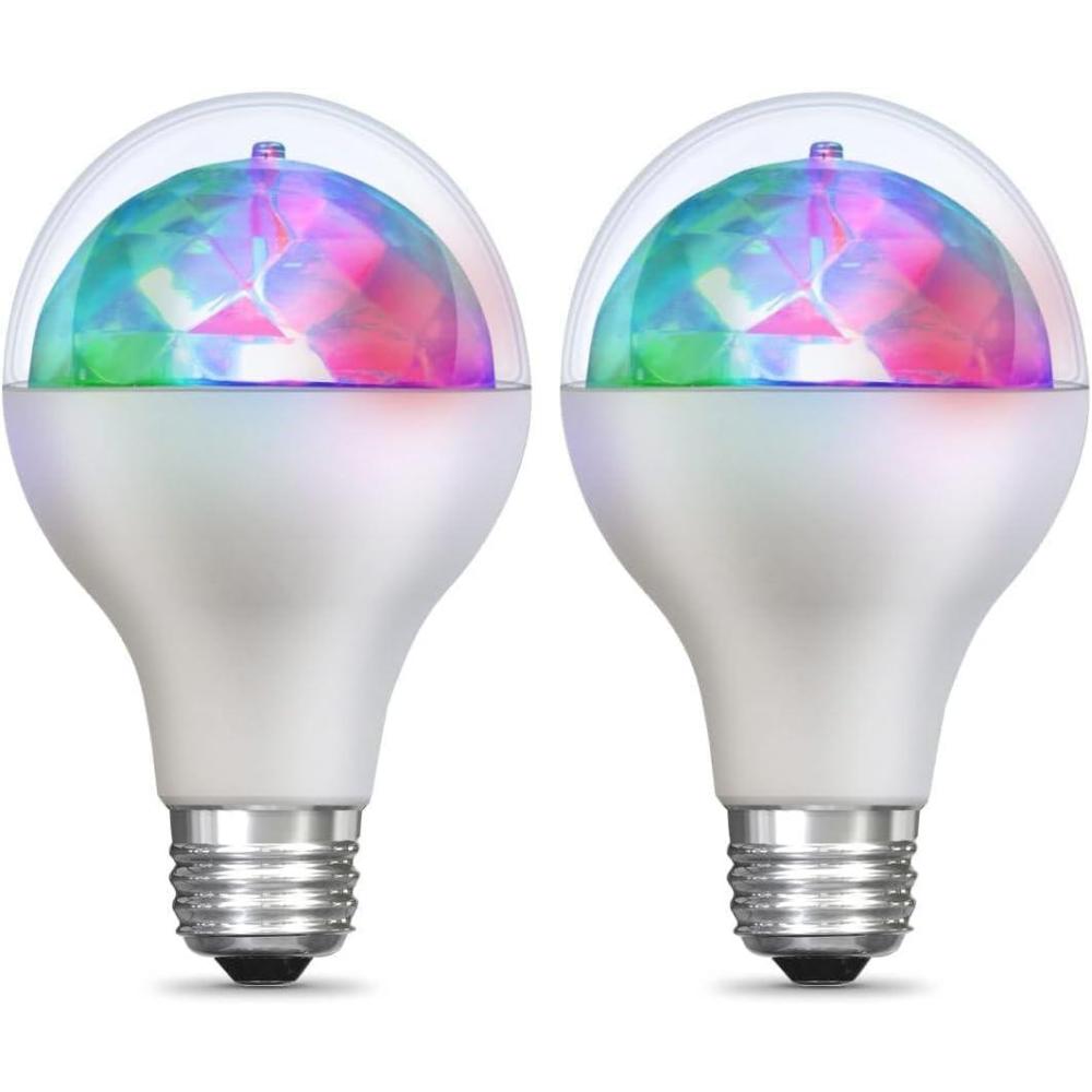 imageFeit Electric Multicolor Changing Disco Party LED Light Bulb DISCO1LED A19 RGB RGB Multicolor 53quot H x 315quot D1 Count Pack of 2