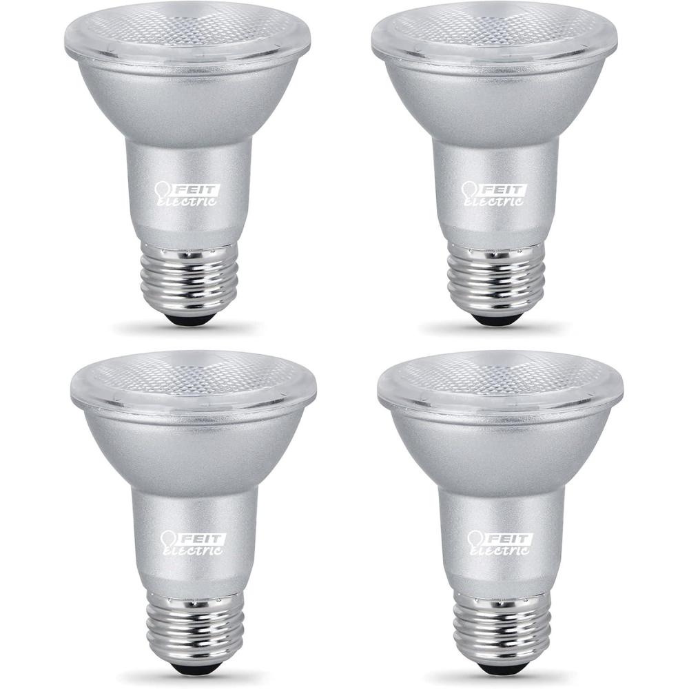 imageFeit Electric PAR20 LED Bulbs 50W Equivalent Dimmable Spotlight Bulbs 3000k Bright White E26 Base 90 CRI 450 Lumen 22Year Lifetime PAR20 Flood Light Bulbs Damp Rated PAR20DM930CA4 4 Pack5000k Daylight White