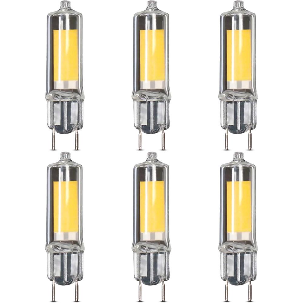 imageFeit Electric T4 Specialty LED Light Bulb 35Watt Equivalent Dimmable 3000K Warm White 350 Lumens G8 BiPin Base Under Cabinet Light Bulb with 10000Hour Lifetime BP35G8830LED6 6Pack