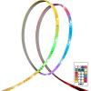 Feit Electric 10ft Color LED Tape Light, Dimmable, RGB Color with Remote Control, Cut-to-Fit Design, 5V USB-Powered Display Lighting, Indoor Use Only, 25,000-Hour Lifetime, TAPE120/RGB/USB(RGB + Tunable White)