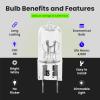 Feit Electric 20-Watt Xenon Halogen Light Bulb, Dimmable, 3000K Bright White, G8 Bi-Pin Base, 170 Lumens, 90+ CRI, Cool & Long-Lasting for Under Cabinet, Accent, Display, & Task Lighting, 3-Pack(3 Count (Pack of 1))