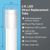 Feit Electric 2ft LED T8 Linear Tube Light, 20W Equivalent, 4000K Cool White, G13 Base, 800 Lumens, Works with Most Magnetic/Electronic Ballasts, 50,000-Hour Lifetime, T24/840/LEDG2/RP/12, 12 Pack(5000k Daylight)