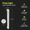 Feit Electric 3ft LED Utility Light, 3000 Lumens, 4000K Cool White, Plug-in, Flush/Hanging Mount, Ultra-Lightweight, 30W LED Shop Light and Under Cabinet Light, 50,000-Hour Lifespan, SHOP/3X1/840/V1(4000K Cool White)