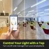 Feit Electric 4 ft. Smart WiFi 105-Watt LED Shop Light, No Hub Required, Alexa or Google Assistant, 3000K/4000K/5000K Color Temperature CCT Changing, SHOP/4/HO/CCT/AG