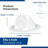 Feit Electric 4 inch Adjustable Scoop Recessed LED Downlight – 5000K Daylight – Dimmable – 65W Equivalent – 45 Year Life – 720 Lumen – High CRI(4 inch)