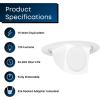 Feit Electric 4 inch Adjustable Scoop Recessed LED Downlight – 5000K Daylight – Dimmable – 65W Equivalent – 45 Year Life – 720 Lumen – High CRI(4 inch)