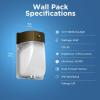 Feit Electric 40W LED Outdoor Wall Pack Lights with Photocell, Dusk to Dawn, Wall Mounted Security Light, 120V, 80 CRI, 3700 Lumens, 5000k Daylight, Bronze, 4 Pack, S8WPK/850/DD/BZ/4(40W LED)