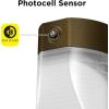 Feit Electric 40W LED Outdoor Wall Pack Lights with Photocell, Dusk to Dawn, Wall Mounted Security Light, 120V, 80 CRI, 3700 Lumens, 5000k Daylight, Bronze, 4 Pack, S8WPK/850/DD/BZ/4(40W LED)