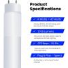 Feit Electric 4ft T8 LED Bulbs, 32/40 Watt Replacement, Type A Tube Light, Plug & Play, T8/T12 LED Fluorescent Light, 3000K Warm White, 50,000-Hr Lifetime, Ballast Compatible, T48/830/LEDG2/4, 4 Pack(4100k (Cool White))