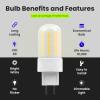 Feit Electric 50-Watt Equivalent, T4 LED Light Bulb, GY6.35 Bi-Pin Base, Dimmable, 3000k Warm White,120V for Chandeliers and Décor Light Fixtures, BP50JCD/830/LED(1 Count (Pack of 1))