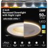 Feit Electric 5-6″ LED Recessed Downlight with Night Light Mode, 75W Equivalent, Dimmable, 5CCT Selectable White, 90 CRI, 1000 Lumens, 45-Year Lifetime, LEDR56/NL/5CCTCA/RP(50W LED)