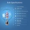 Feit Electric 60 Watt Equivalent Smart Filament Globe Bulb, Spiral Filament WiFi Dimmable, Works with Alexa and Google Assistant No Hub Required, G30 Vanity LED Smart Light Bulb G3060/RGBW/FIL/AG(Rgbw Multicolor)