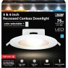 Feit Electric 6″ LED Canless Recessed Downights with Integrated Jbox, 75W Equivalent, Dimmable, 5CCT Selectable White, 90 CRI, 800 Lumens, LEDR56JBX/6WYCA/4, 4 Pack(6 Way 5 Colors)