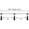 Feit Electric 72041 30 Foot Heavy-Duty Weather Resistant Decorative Indoor and Outdoor 10 Sockets Incandescent String Lights, 30′, 11W, Dimmable,Black(Amber)