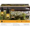Feit Electric 72041 30 Foot Heavy-Duty Weather Resistant Decorative Indoor and Outdoor 10 Sockets Incandescent String Lights, 30′, 11W, Dimmable,Black(Soft White)