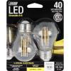 Feit Electric A15 LED Light Filament Bulb, 40W Equivalent, Dimmable, E26 Base, 2700K Soft White, Clear Glass Vintage Edison Light Bulb for Home, Office, 13-Year Lifetime, BPA1540927CAFIL2RP/6, 12 Pack(Standard Clear)