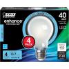 Feit Electric A19 LED Filament Light Bulbs, 40W Equivalent, Dimmable, E26 Standard Base, 450 Lumens, 5000K Daylight, 13 Years Lifetime, Frosted White LED Bulbs, Damp Rated, 4 Pack, A1940/950CA/FIL/4(5000k Daylight)