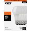 Feit Electric A19 LED Light Bulb, 40-Watt Equivalent, 3500K Neutral White, E26 Base, 450 Lumens, 11,000-Hour Lifespan, General-purpose Residential or Commercial Applications, A450/835/10KLED/4, 4-Pack(2700k Soft White)