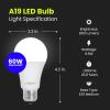 Feit Electric A19 LED Light Bulbs, 60W Equivalent, Dimmable, E26 Standard Base, 90 CRI, 800 Lumens, 2700K Soft White, 120V, 22 Years Lifetime, Damp Rated, 8 Pack, OM60DM/927CA/8(2700k Soft White)