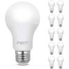 Feit Electric A19 LED Light Bulbs, 60W Equivalent, Non Dimmable, 800 Lumens, E26 Standard Base, 5000k Daylight, 80 CRI, 10 Year Lifetime, Energy Efficient, 24 Pack, A800850/10KLED/MP/24(Warm White)