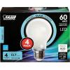 Feit Electric A19 LED Light Filament Bulb, 100W Equivalent, Dimmable, E26 Base, 5000K Daylight, Vintage Edison Clear Glass Light Bulb for Home, Office, 13-Year Lifetime, A100CL950CA/FIL/2/4, 8 Pack(5000k Daylight)