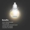 Feit Electric A19 LED Speaker Light Bulb, 60W Equivalent Built-in Speaker IntelliBulb, E26 Medium Base, 750 Lumens, 3000K Bright White – BTOM60830LEDI(White Light)