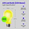 Feit Electric A19 Outdoor LED Bug Light, 60-Watt Equivalent, Dimmable, E26 Base, 800 Lumens, Color Selectable, 13 Years Lifetime, Pack of 1, OM60/BUG/950/LEDI/RP(1 Count (Pack of 1))