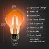 Feit Electric A19/TR/LED/6 25W Equivalent Dimmable Clear Glass Filament Colored LED Light Bulbs, Red, 6-Pack, 2.4″ D x 4″ H(Orange)