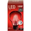 Feit Electric A19/TR/LED/6 25W Equivalent Dimmable Clear Glass Filament Colored LED Light Bulbs, Red, 6-Pack, 2.4″ D x 4″ H(Red)