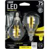 Feit Electric BPA1575C/827/FIL/2 75W EQ DM LED Light Bulbs, 2 Bulbs