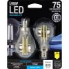 Feit Electric BPA1575C/850/FIL/2 75W EQ DM LED Light Bulbs, 2 Bulbs(2 Count (Pack of 1))