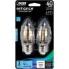 Feit Electric BPETC60/927CA/FIL BPETC60927CAFIL/2/RP Performance led, 3.5″H x 1.7″D, Product Specific, 2 Piece(Product Specific)