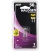 Feit Electric BPQ50T4/RP 50-Watt T4 JC Halogen Bulb with Bi-Pin Base, Clear(1 Count (Pack of 2))