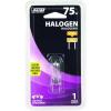 Feit Electric BPQ75/8.6 75-Watt T4 JCD Halogen Bulb with Bi-Pin Base, Clear, 3000K Bright White(1 Count (Pack of 1))