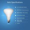 Feit Electric BR30 LED Light Bulb, 85W Equivalent, Dimmable Floodlight, E26 Medium Base, CRI 90, 1100 Lumens, 3000K Bright White, 22-Year Lifetime, BR30DMHO/930CA/2, 2 Pack(2700k (Soft White))
