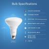 Feit Electric BR30 Smart Flood Light Bulb,2.4GHz WiFi Color Changing and Dimmable, No Hub, Works with Alexa or Google Assistant, BR30/RGBW/CA/AG, 65W, Multi-Color (RGBW), 1 Count (Pack of 1)(Rgbw)